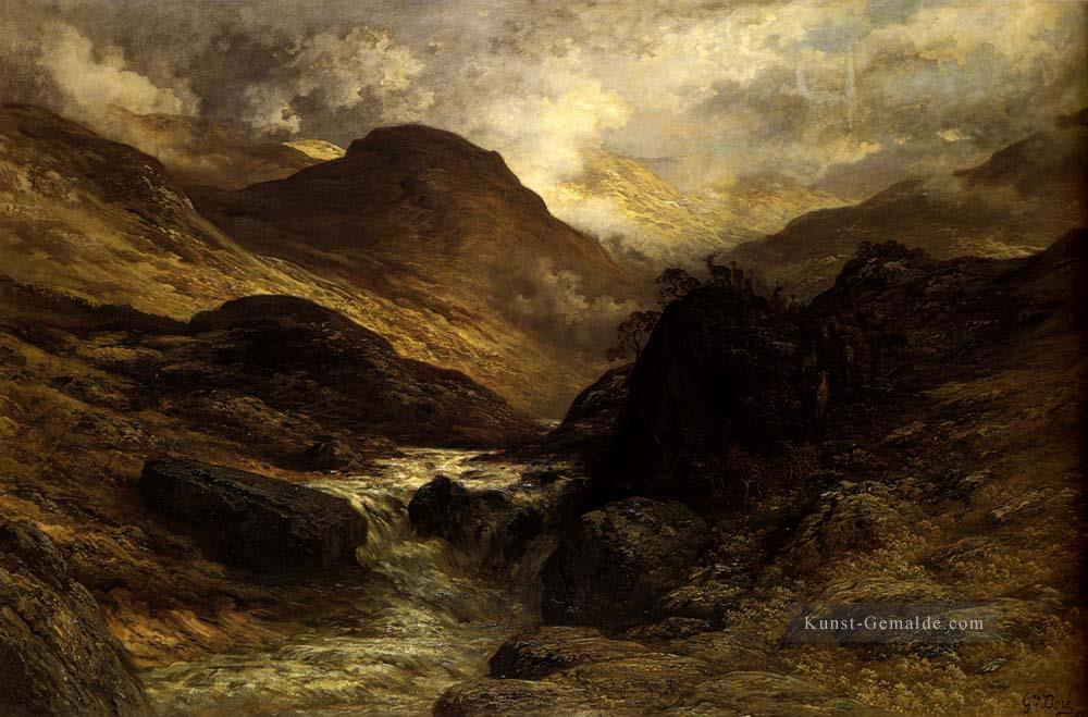 Schlucht in der Berge Landschaft Gustave Dore Ölgemälde